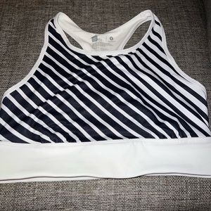 Black and white stripped bra